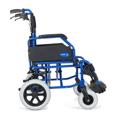 Comfort Plus DM-337 45cm Mavi Alüminyum Özellikli Transfer Tekerlekli Sandalye - 3