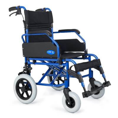 Comfort Plus DM-337 45cm Mavi Alüminyum Özellikli Transfer Tekerlekli Sandalye - 1